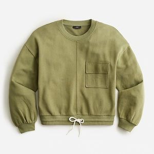 NWT! J.Crew University terry patch pocket sweatshirt 💕